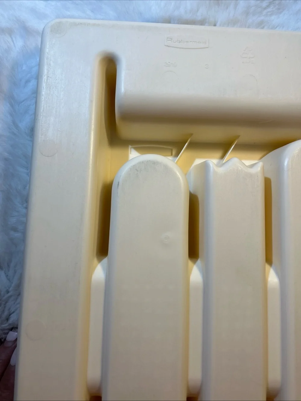 Vintage Rubbermaid 2919 Almond Silverware Tray/Utensil Drawer Organizer Made USA